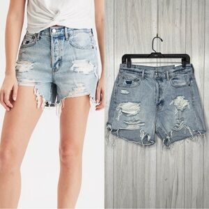 NWT American Eagle 90s Boyfriend Mid Length Distressed Shorts size 8 NEW